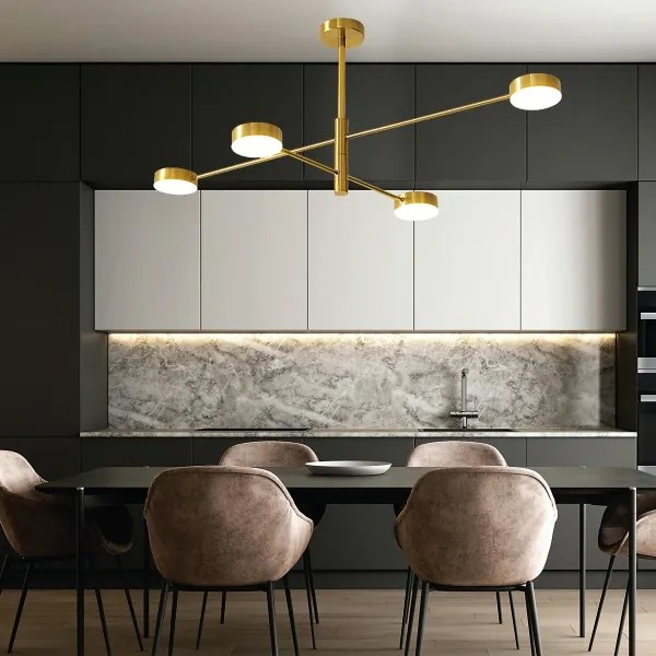 LED Csillár rúdon 4xLED/12W/230V 4000K arany