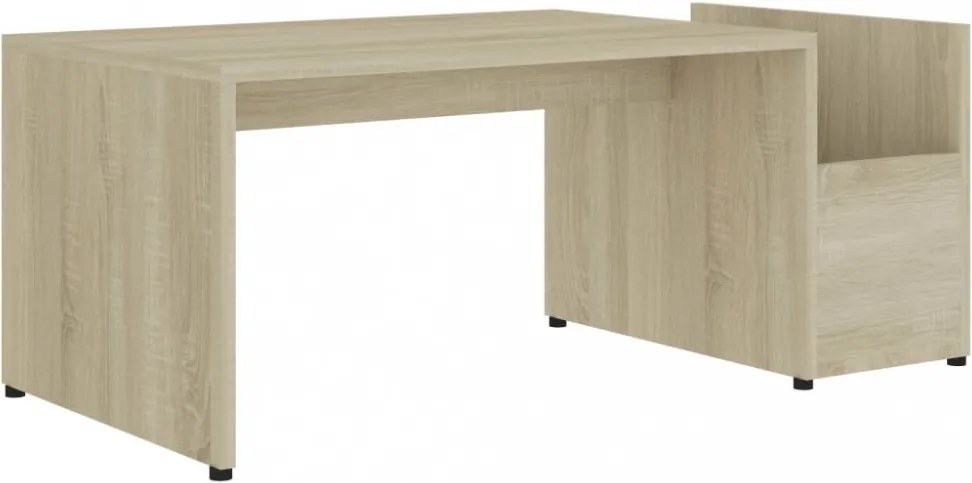 sonoma tölgy színű szerelt fa dohányzóasztal 90 x 45 x 35 cm