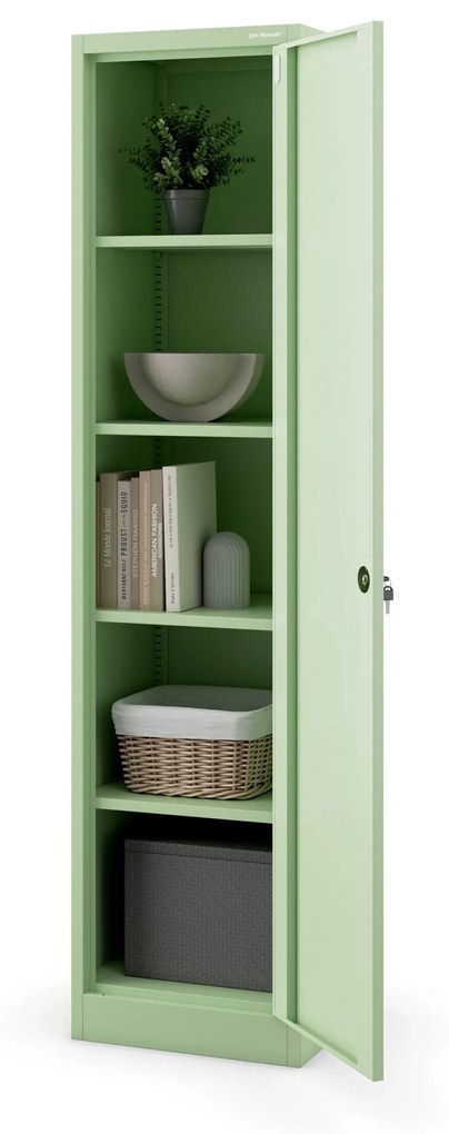 Magas irodai szekrény ALEX, 450 x 850 x 400 mm, Fresh Style: pasztellzöld