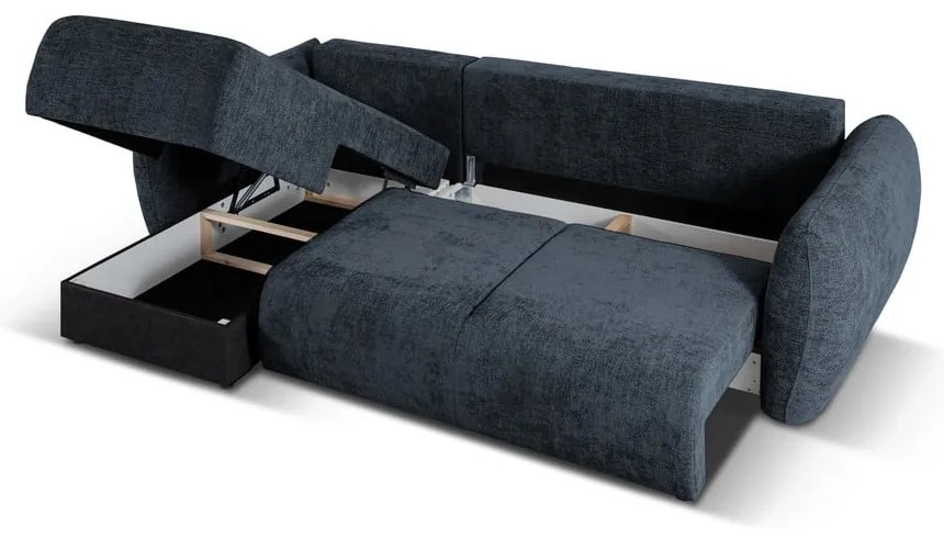 Sötétkék sarokkanapé (bal oldali) Matera – Cosmopolitan Design
