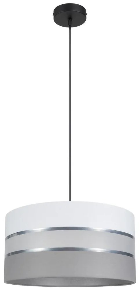 Belis Csillár zsinóron CORAL 1xE27/60W/230V á. 40 cm fehér/szürke BE0635