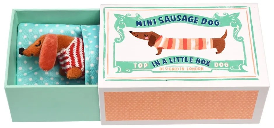 Plüssjáték Mini Sausage Dog in a Little Box – Rex London