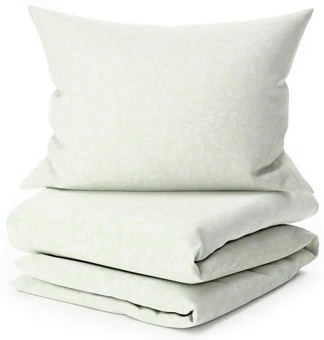 Renforcé pamut ágyneműhuzat GREEN FLOWERS zöld Ágyneműhuzat mérete: 70 x 90 cm | 140 x 200 cm