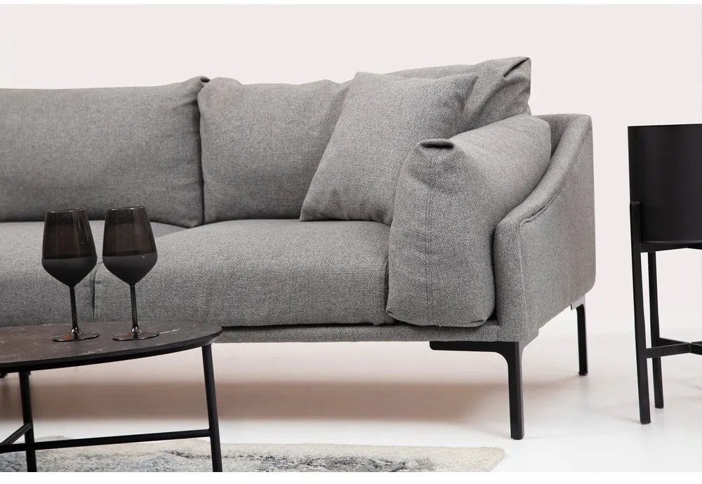 Leo szürke sarokkanapé, bal oldali - Artie