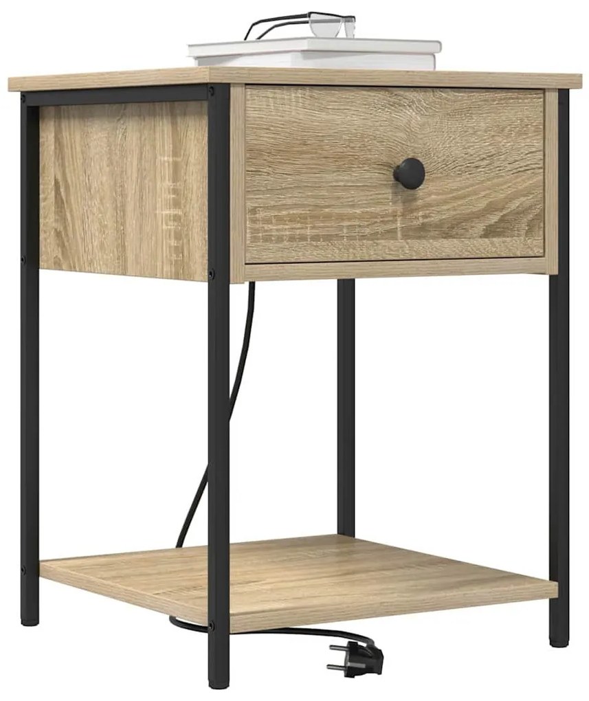 Éjjeliszekrény 2 pcs sonoma tölgy 42 x 41 x 56 cm Faanyag
