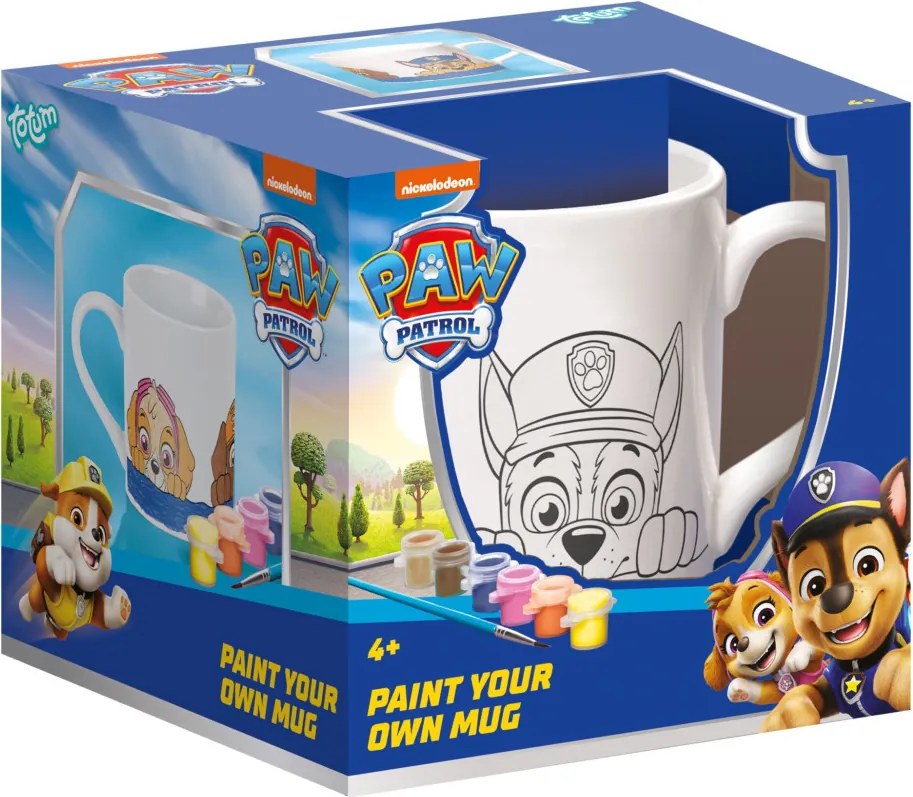Mancs Őrjárat Team festhető porcelán bögre 235 ml Díszdobozban