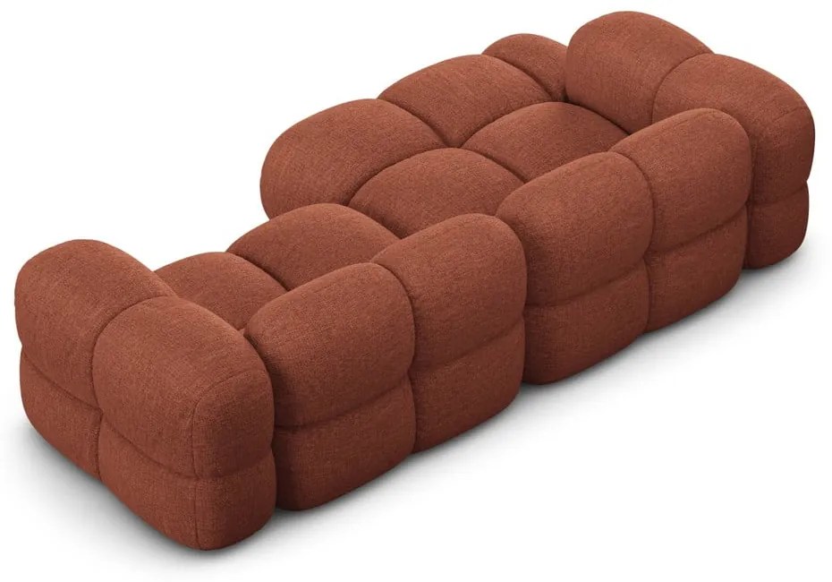 Téglavörös sarokkanapé (bal oldali-heverő résszel) Loretto – Cosmopolitan Design