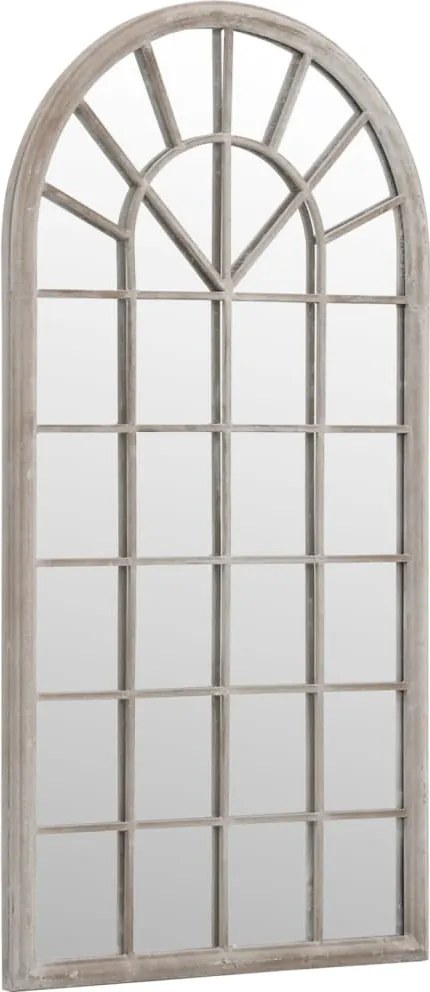 vidaXL homokszínű vas kerti tükör kültéri használatra 90 x 45 cm