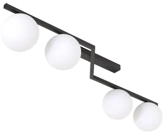 NATON mennyezeti lámpa 4xE14/10W/230V fekete/fehér