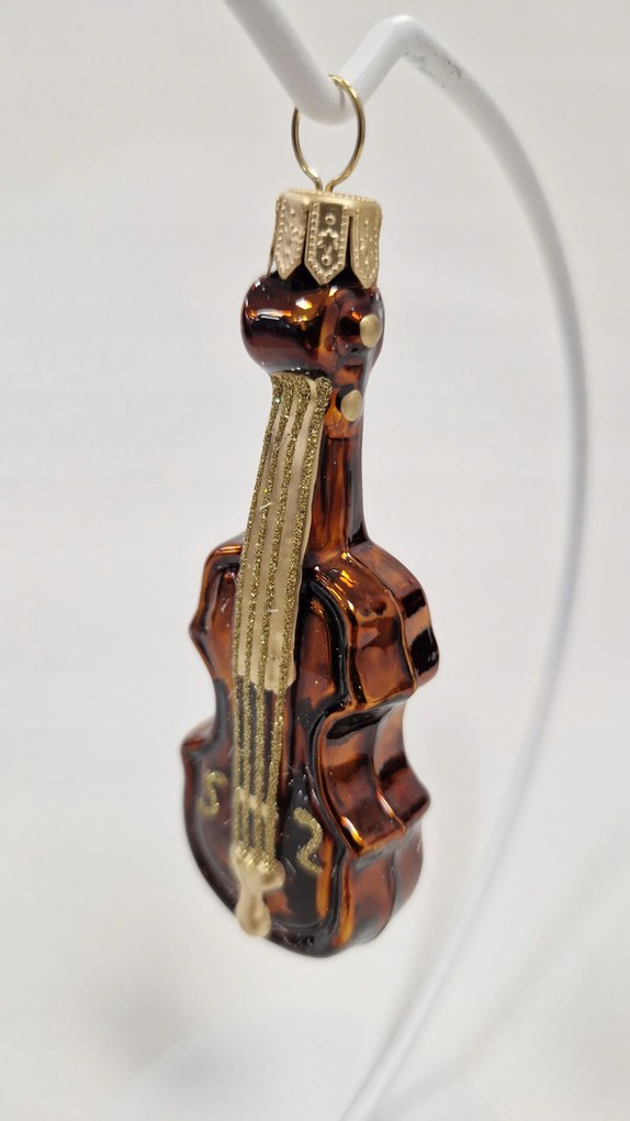 Karácsonyfadísz üvegből Hegedű