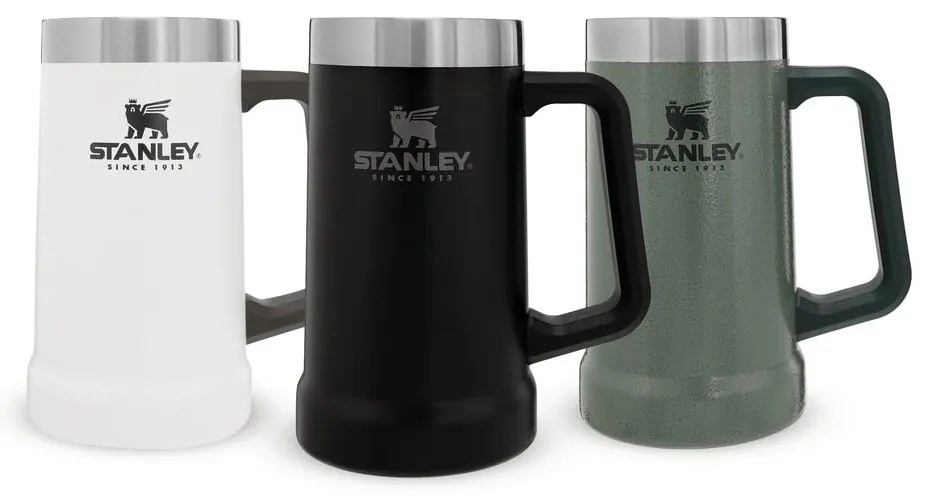 Fekete rozsdamentes acél termobögre 700 ml The Big Grip Beer Stein Black – Stanley