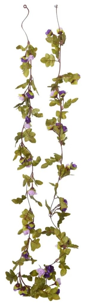 6 db világoslila karácsonyi virágfüzér 215 cm