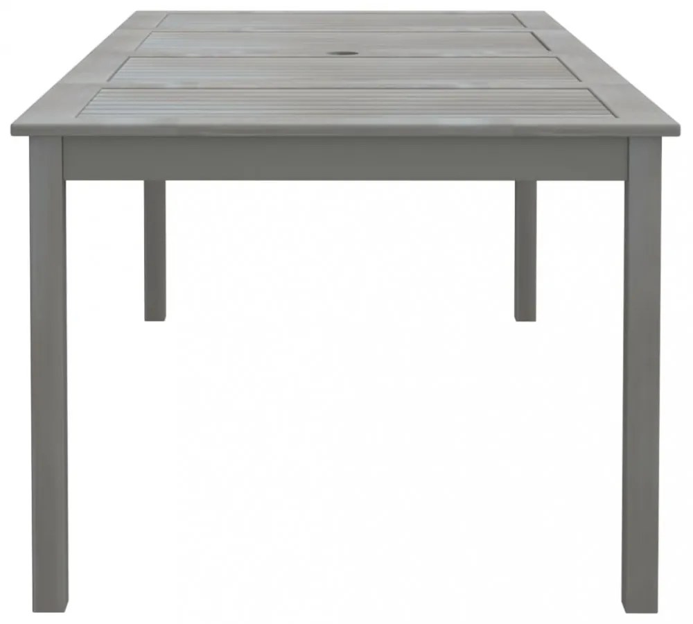 szürke tömör akácfa kerti asztal 200 x 100 x 75 cm