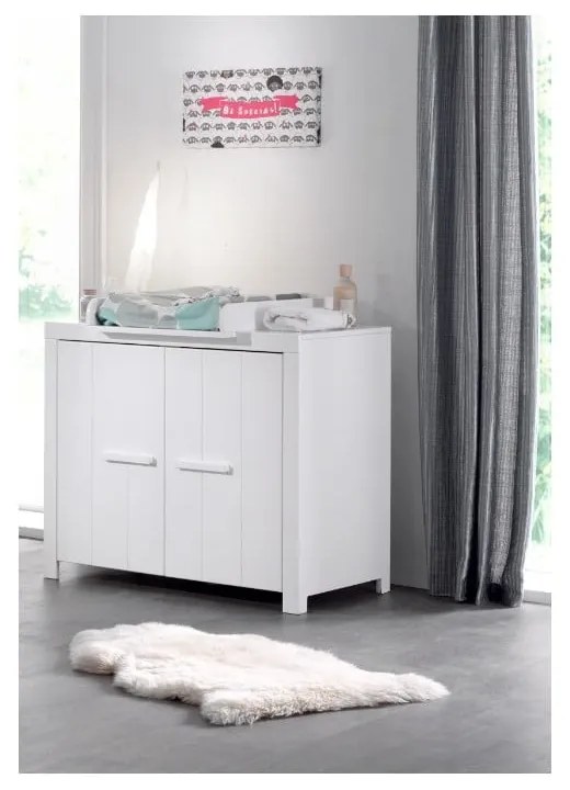 Fehér borovi fenyő gyerek szekrény 100x87 cm ERIK – Vipack