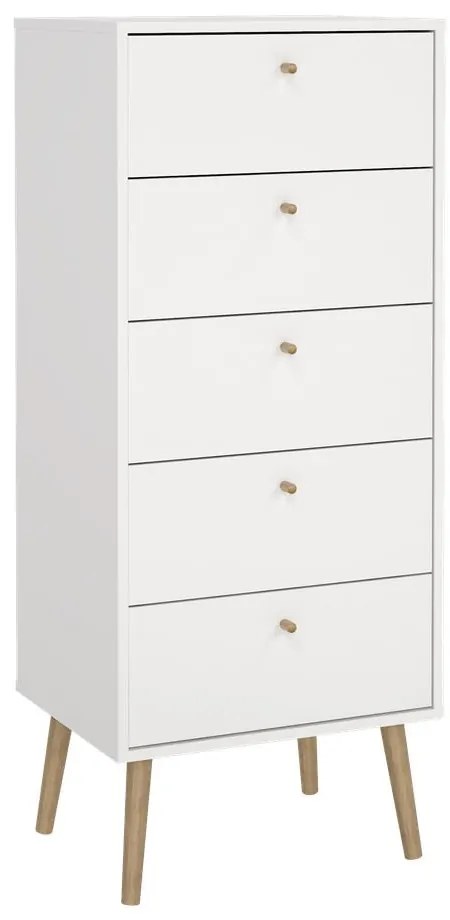 Fehér magas komód 50x120 cm Bodo – Tvilum