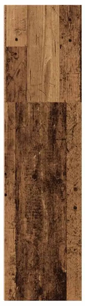 antik fa színű szerelt fa könyvespolc 60 x 30 x 114 cm
