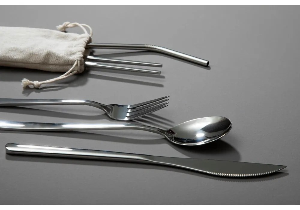 Ezüstszínű rozsdamentes acél evőeszköz készlet 6 db-os Mimo – Premier Housewares