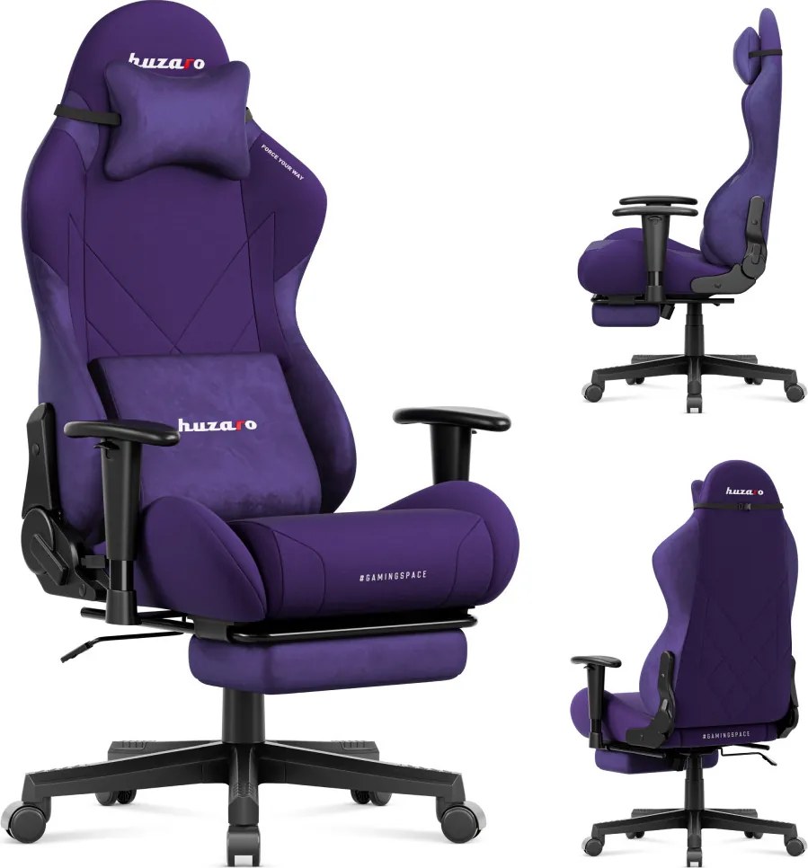 Gamer szék, Force 5.7 lábtartóval lila