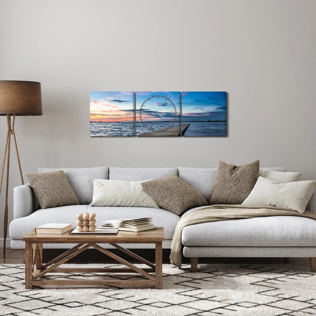 Kép - Móló (órával) (90x30 cm)