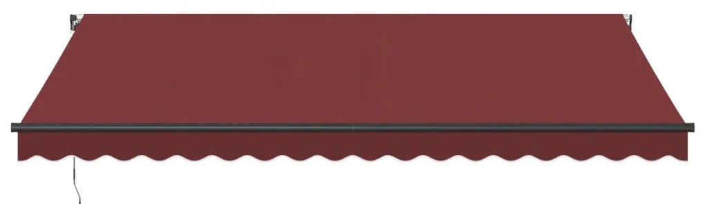 burgundi vörös kézzel kihúzható napellenző 450 x 350 cm