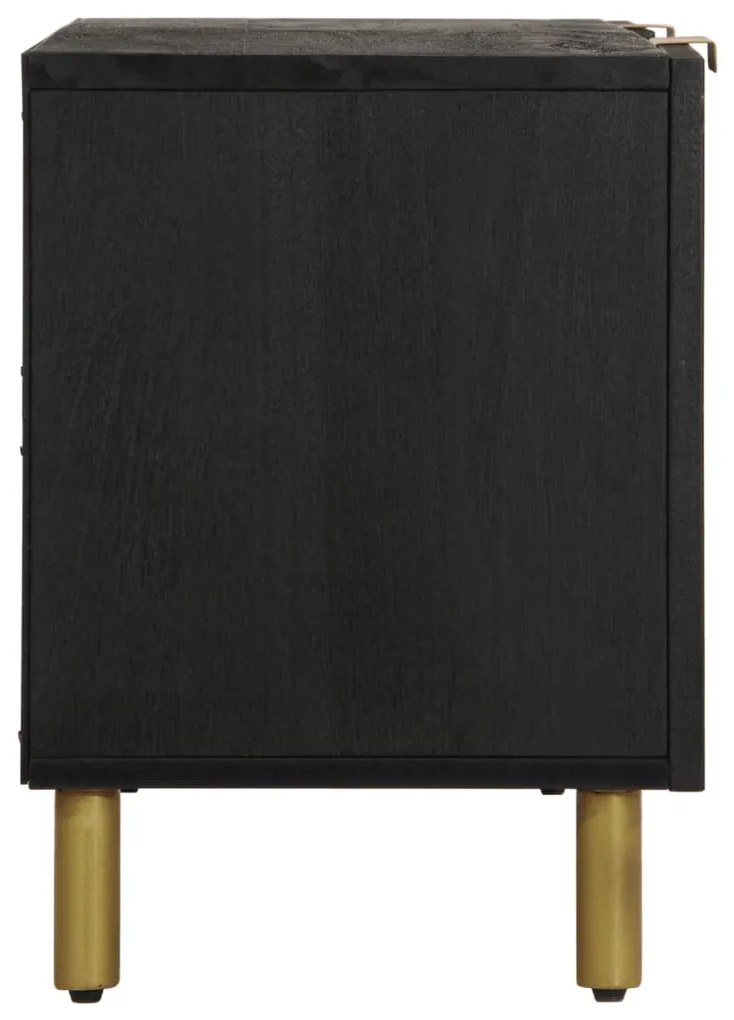 fekete szerelt fa TV-szekrény 105 x 33 x 46 cm