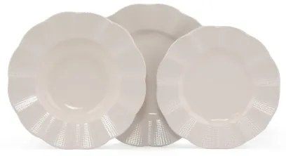 18 darabos fehér porcelán étkészlet