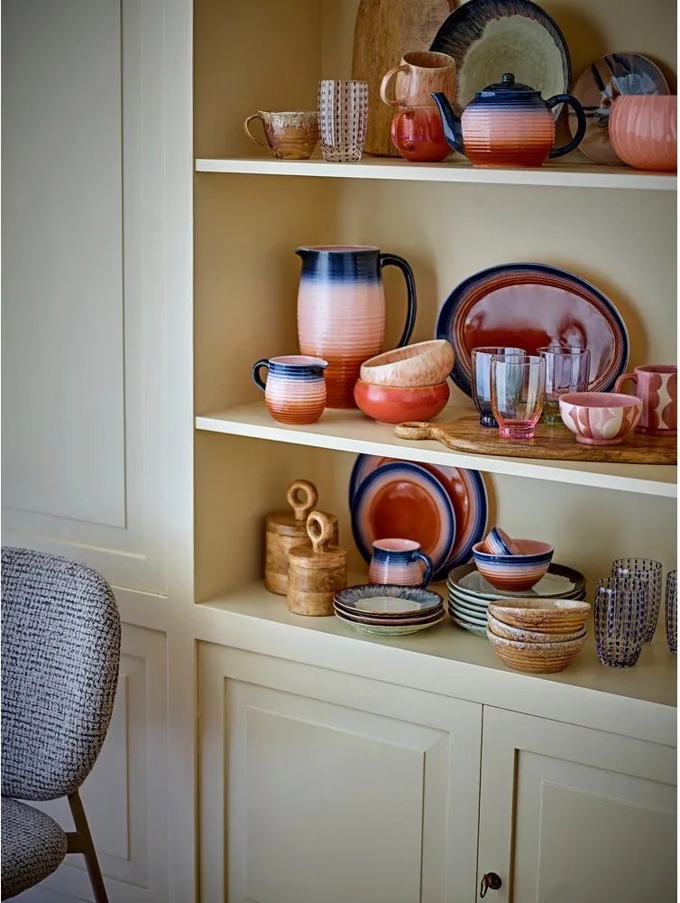 Kék-narancssárga kerámia bögre szett 4 db-os 200 ml Tatum – Bloomingville