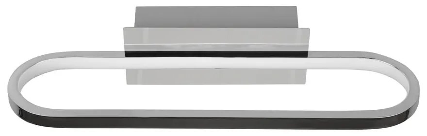 Fényes ezüstszínű LED fali lámpa (hosszúság 40 cm) Gianni – Trio