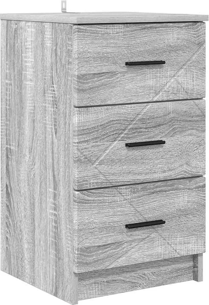vidaXL Éjjeliszekrény fiókkal Szürke sonoma 38 x 38 x 66 cm Faanyag