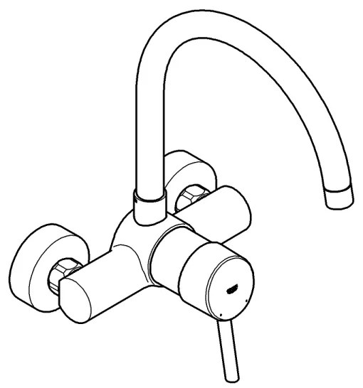 GROHE 32667001 - Mosogatócsaptelep CONCETTO 280 mm fényes króm