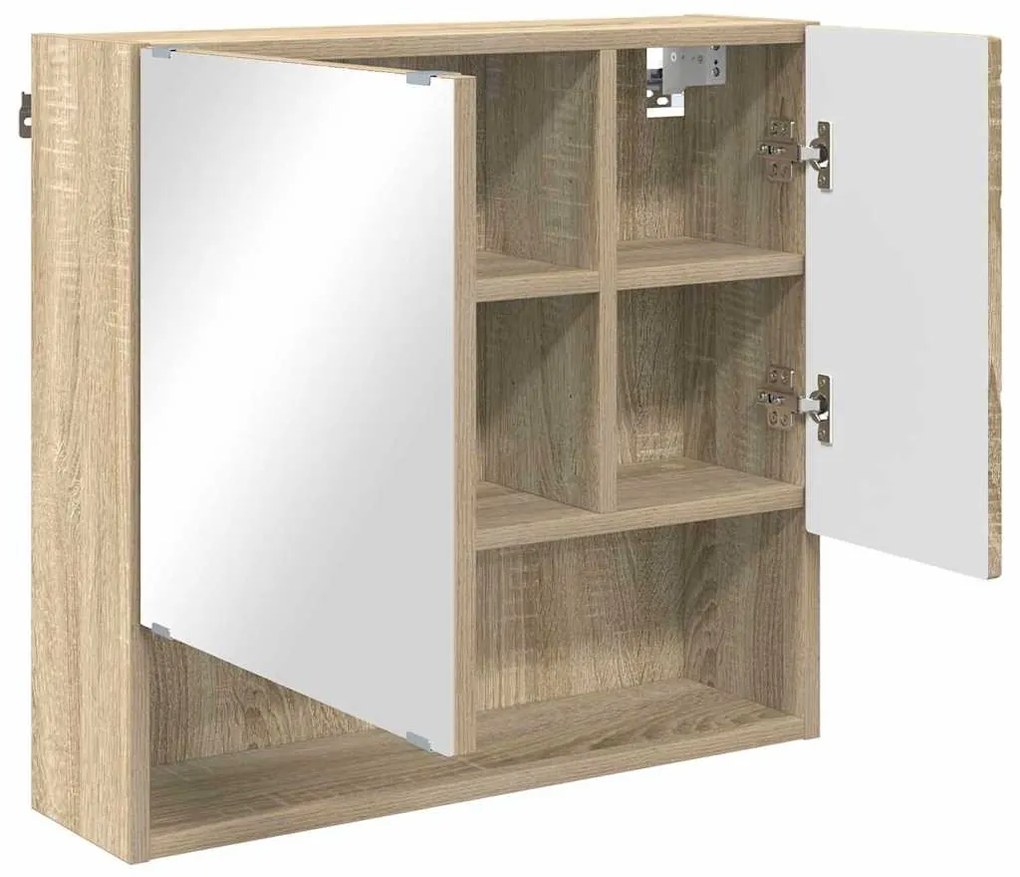 Fürdőszoba bútor szett 3 pcs sonoma tölgy 61 x 35 x 64 cm