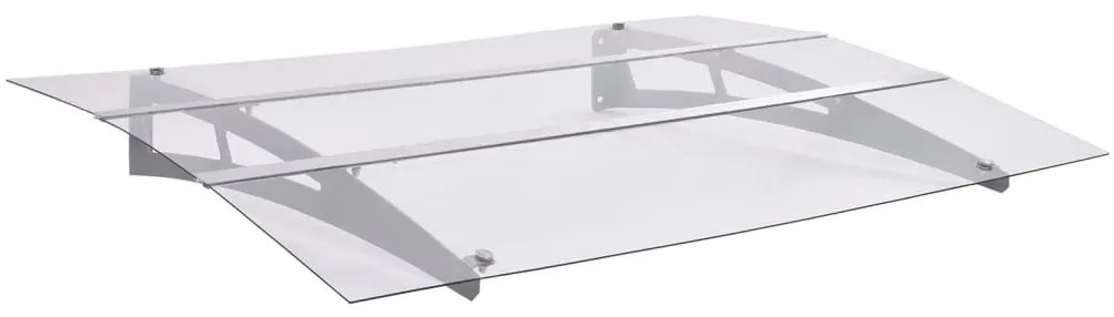 ajtókárpit ezüst és átlátszó 150x90 cm PET