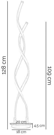 ONLI - LED Állólámpa DAFNE LED/38W/230V 4000K fekete