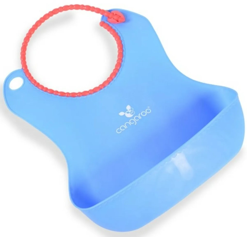 Cangoroo Szilikon előke Baby Bib Am Am - kék