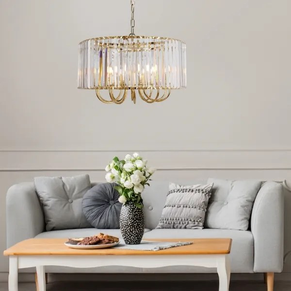 Zuma Line 1906/6 - Csillár láncon PÁRIZS 6xE14/40W/230V arany