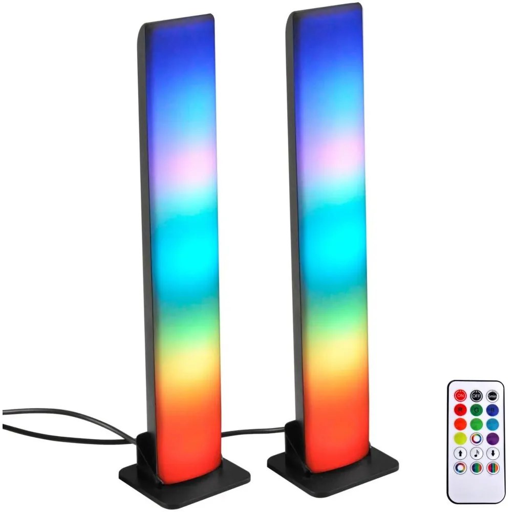 Polux KÉSZLET 2x LED RGB Dimmelhető asztali lámpa LED/5W/5V + távirányítás SA1996