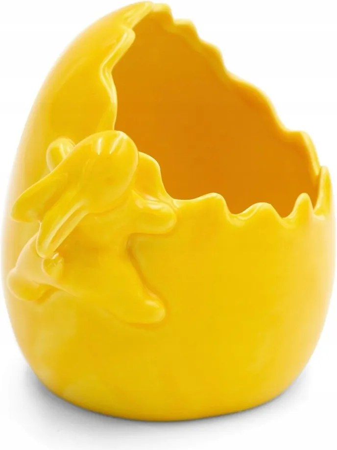 Húsvéti figura 12x10x11 sárga kerámia agyag tojás