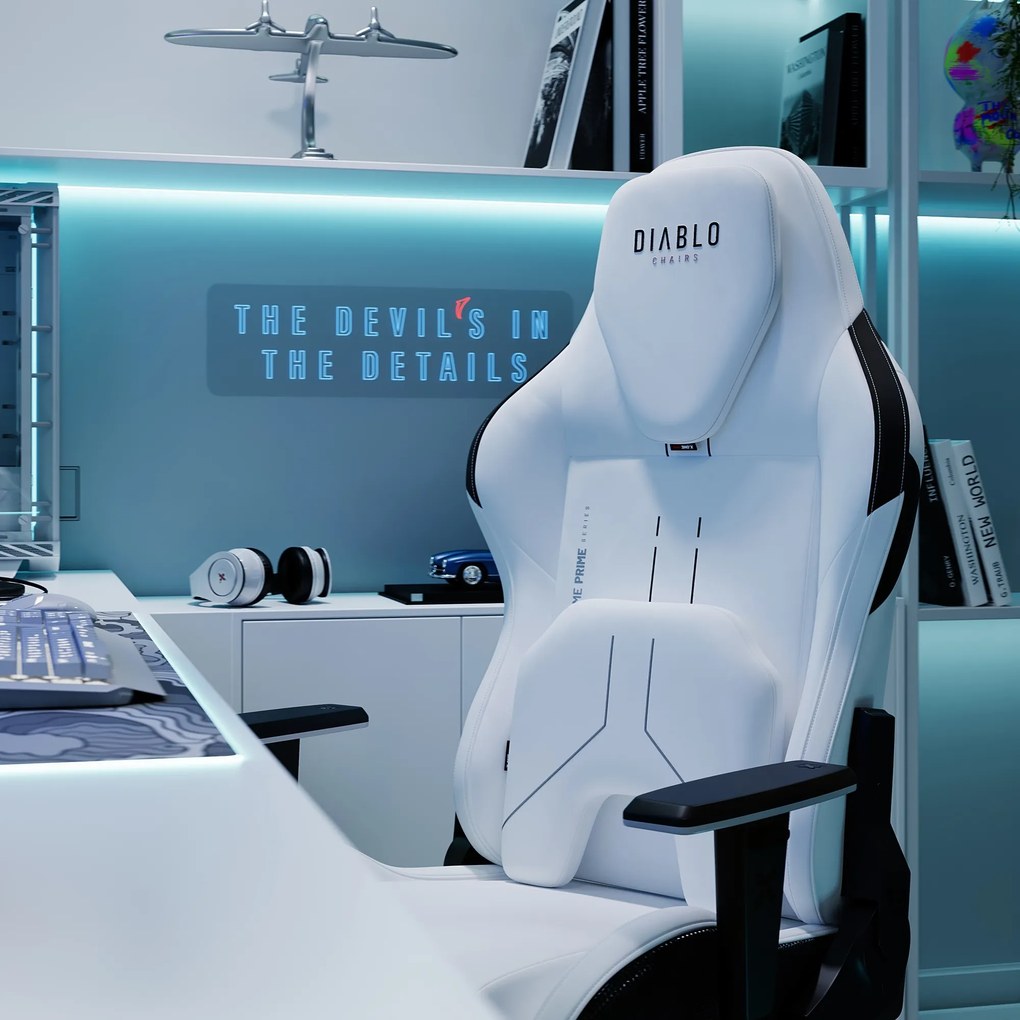 Gamer szék fehér Normal Size: Diablo X-One Prime Ghosted White
