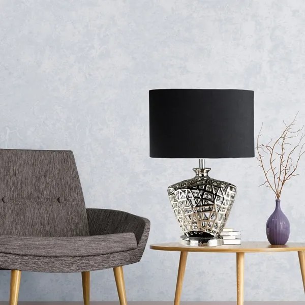 Searchlight EU4552CC - Asztali lámpa NETWORK 1xE27/60W/230V