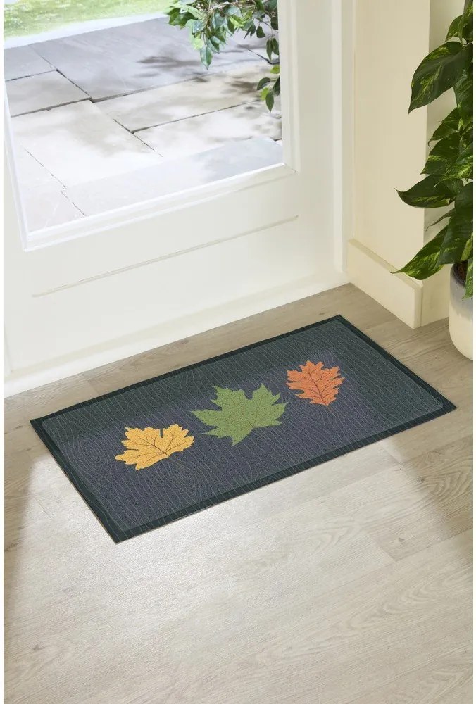 Lábtörlő 40x70 cm Autumn Leaves on Green – Artsy Doormats