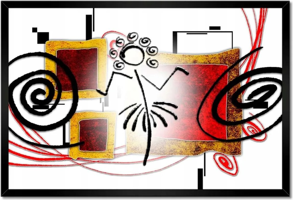 Poszterek keretben 60x40 Rugalmas táncosnő