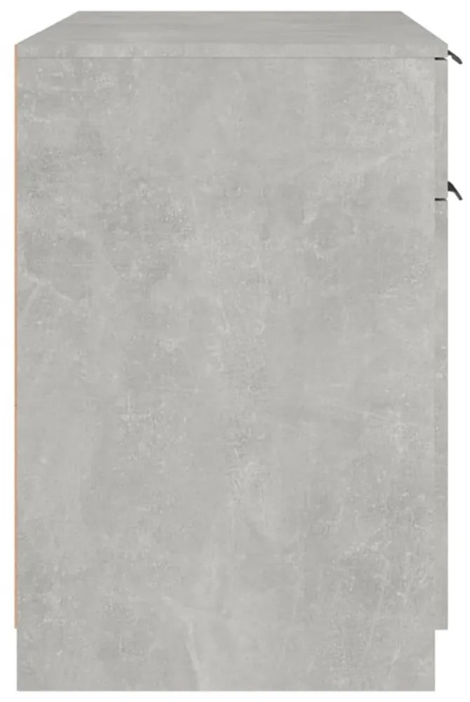 betonszürke színű szerelt fa íróasztal 100 x 50 x 75 cm