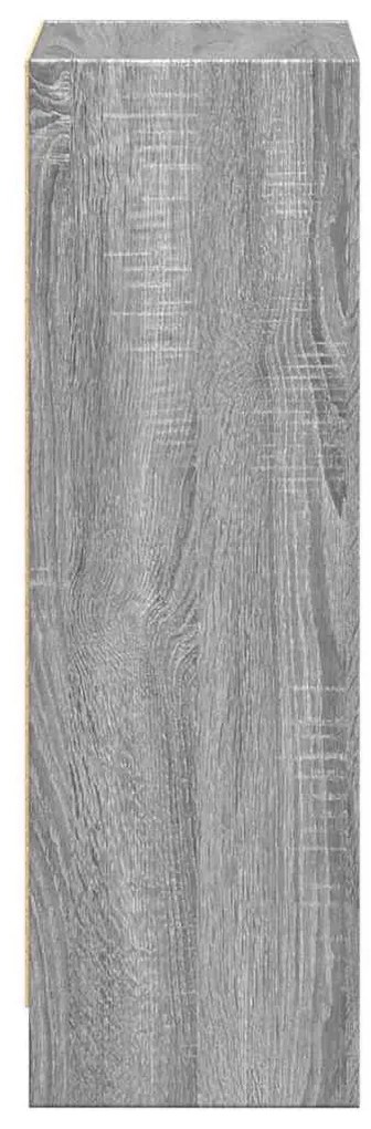 szürke sonoma színű szerelt fa könyvespolc 40 x 24 x 76 cm