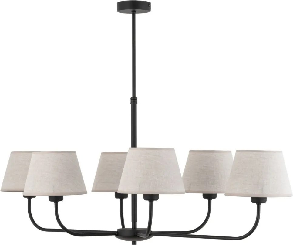 TK LIGHTING 3999 CHICAGO Modern Csillár Bézs, Fekete E27 IP20