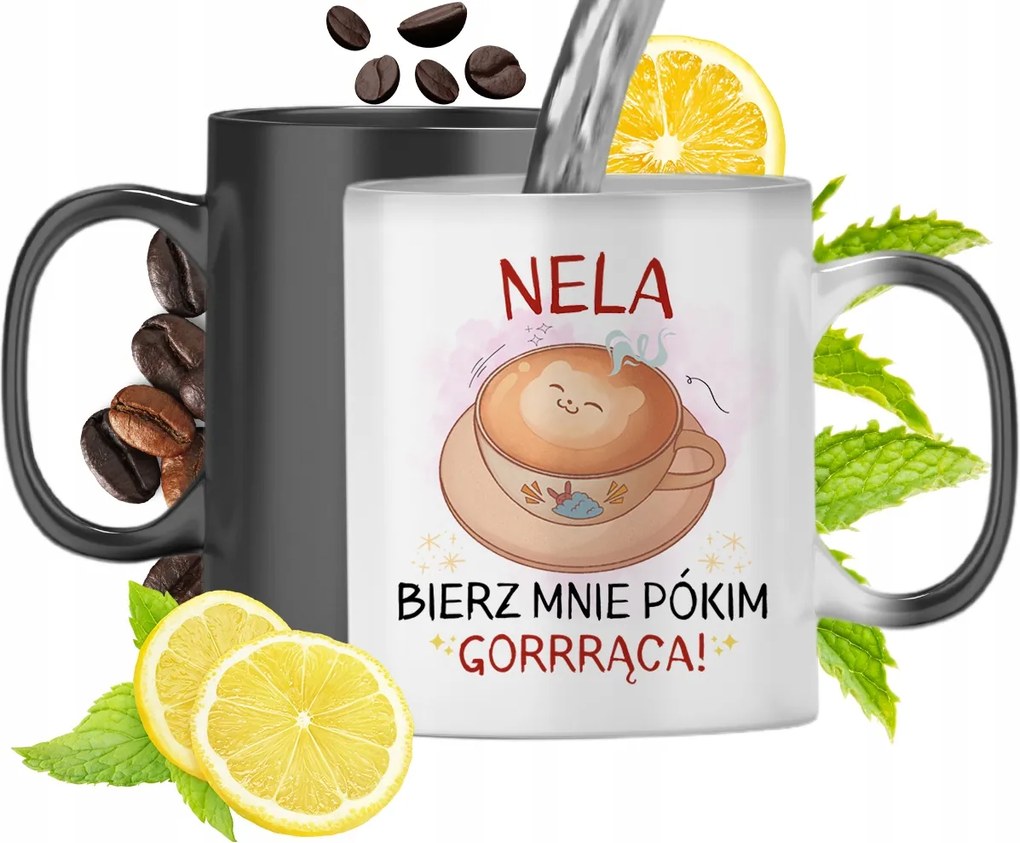 Mágikus Bögre Nelinek Fekete Matt Nyomtatott Fotóval 330ml