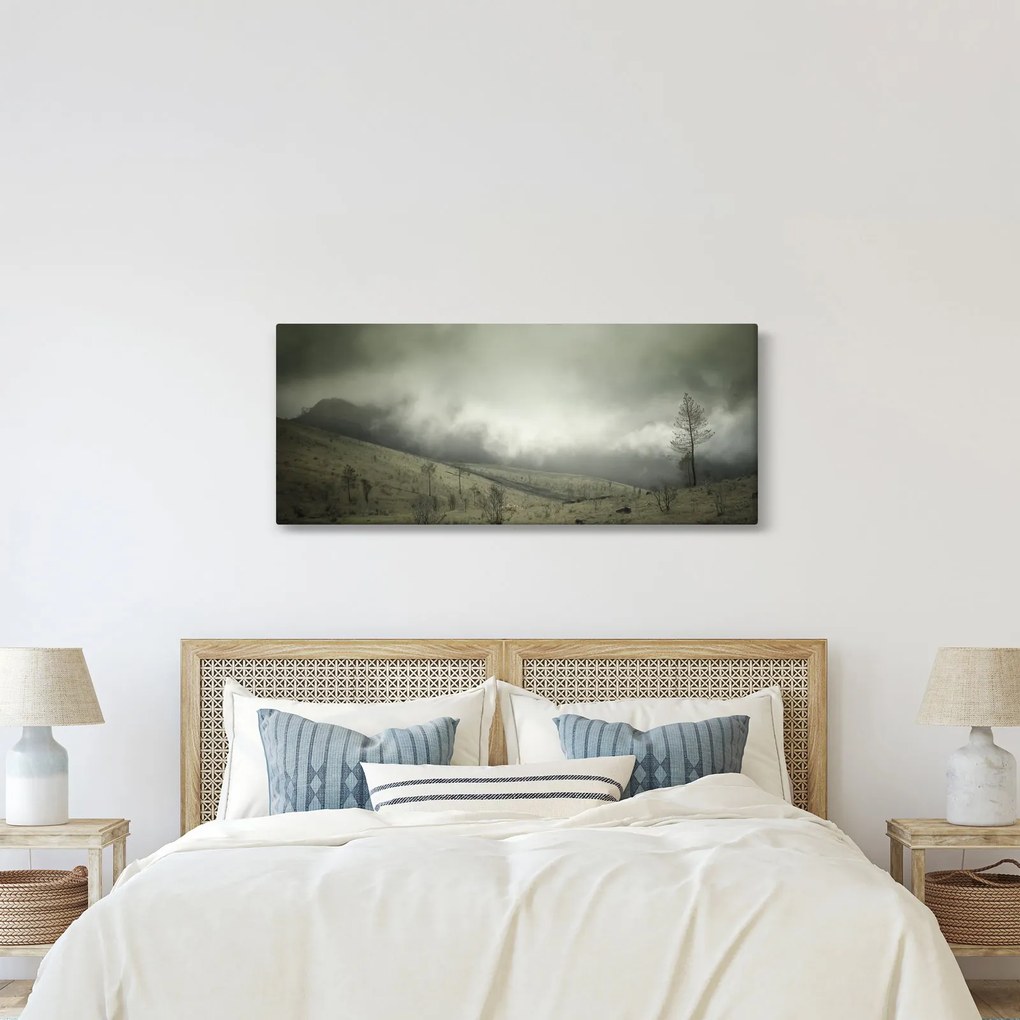 A vihar előtti táj képe (120x50 cm)