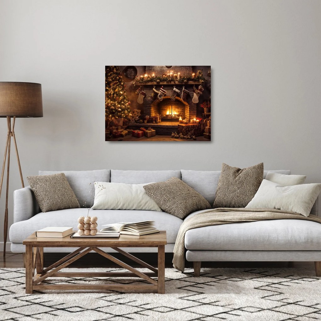 Üveg kép - Karácsonyi hangulat (70x50 cm)