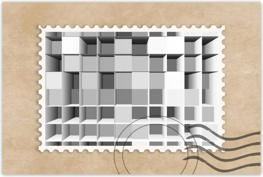 Poszterek 90x60 Optikai illúzió 3D kockák