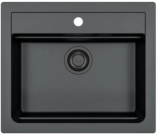 ALVEUS SETA23228 - konyhai mosogató ATROX+mosogató csaptelep MINTAS 34cm gránit/fekete