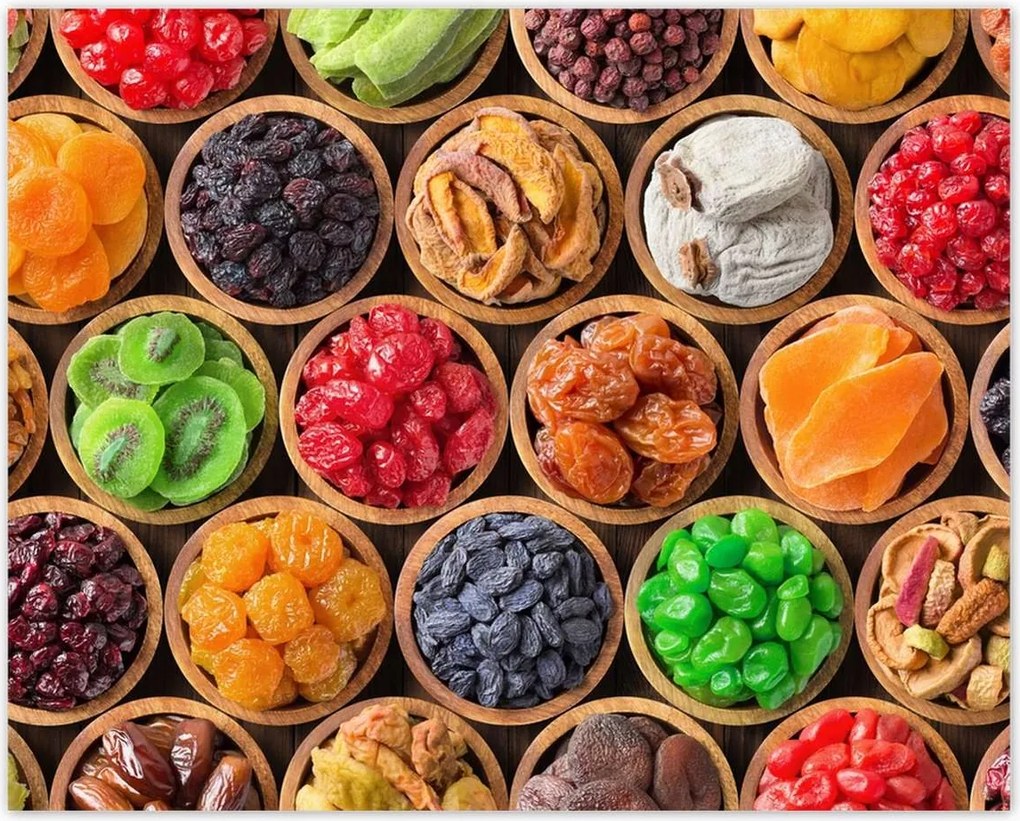 Poszterek 50x40 Aszalt gyümölcsök tálakban